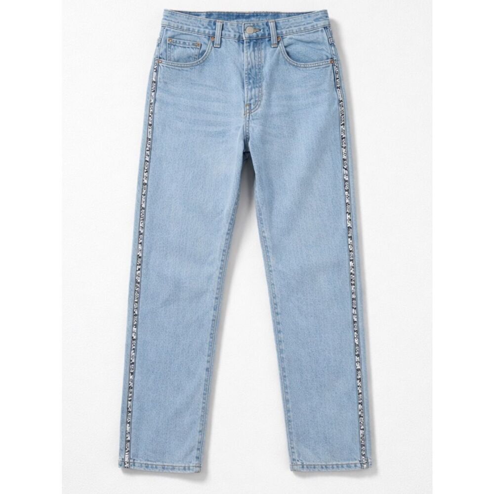 Levi’s 501 high waisted side logo Big E jeans